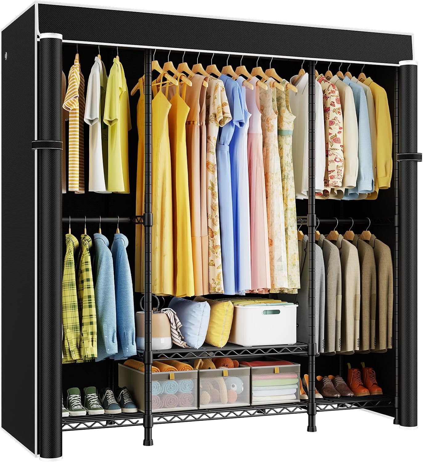 Wardrobe Closet Portable Fabric Cover - E3C – wytrzymała, przenośna szafa z