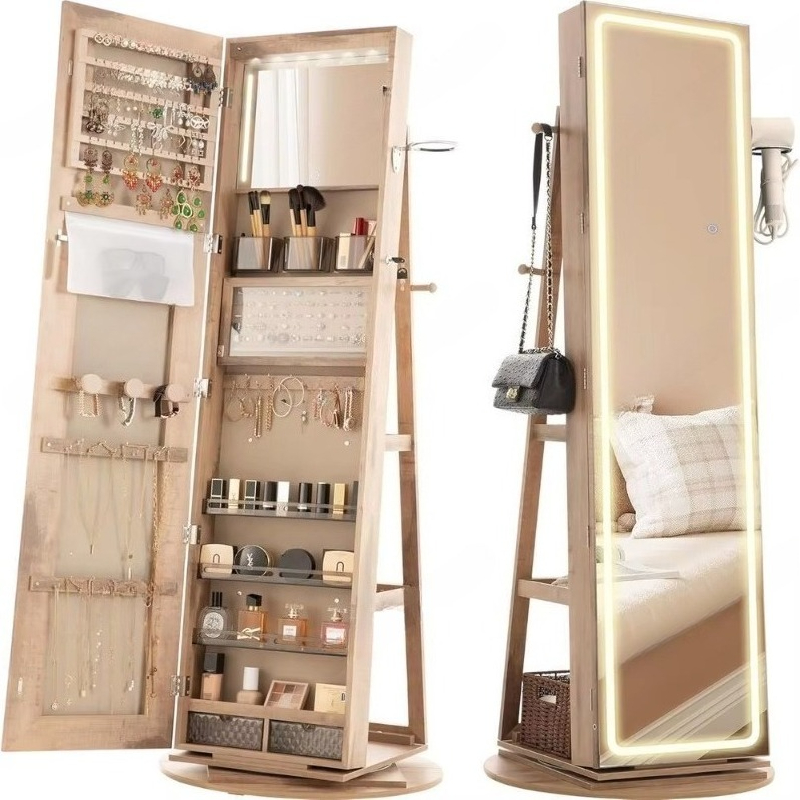 Full Length Mirror Jewelry Armoire - Szafka na biżuterię z lustrem stojącym,