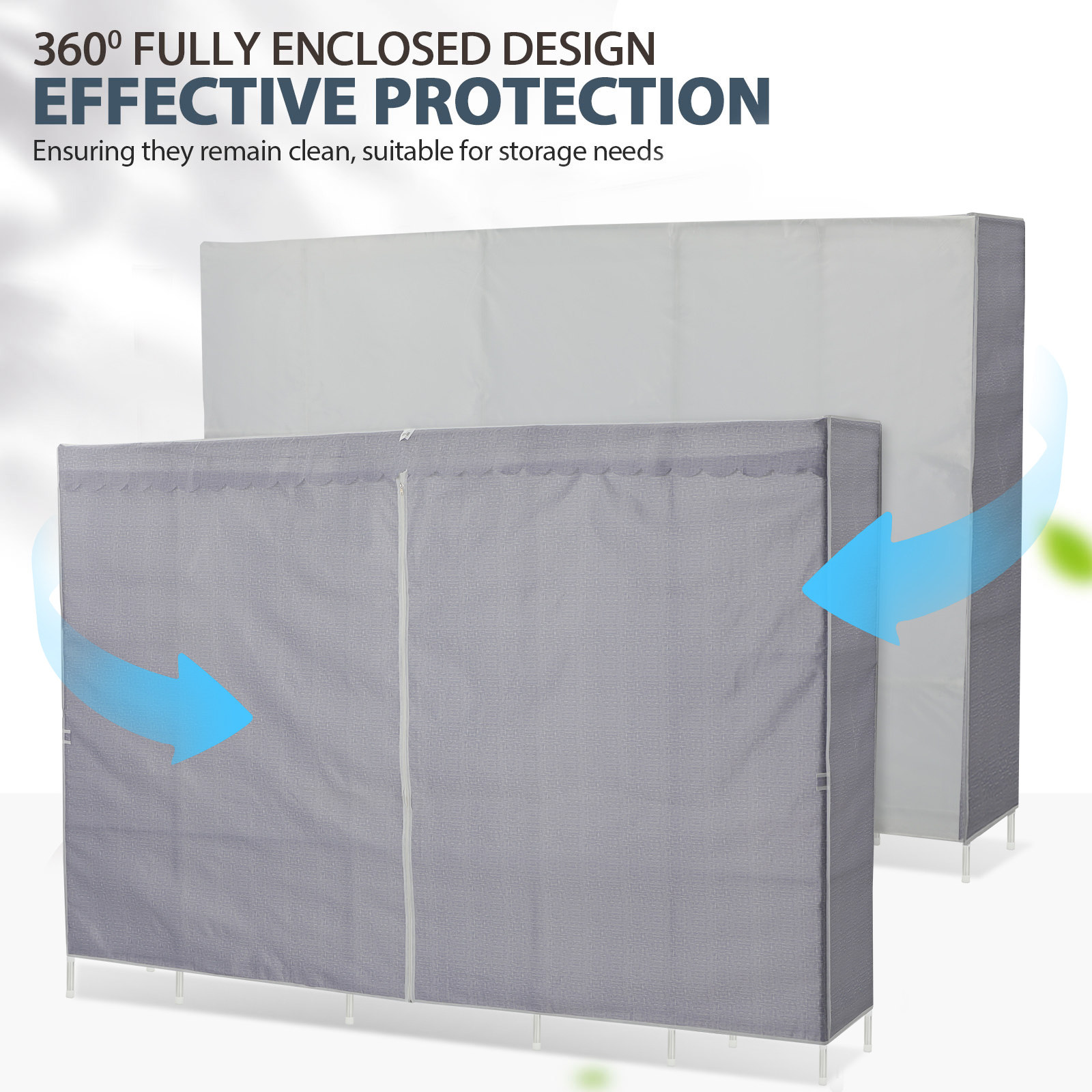 Wieszak na ubrania z pokrywką, – Wardrobe Closet Portable Fabric Cover recenzja i cena