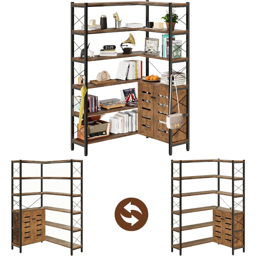 6-półkowa narożna biblioteczka – Storage recenzja i cena
