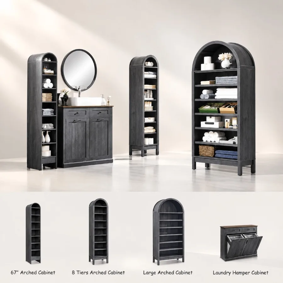67 cm wysoka, łukowata szafka  – Storage recenzja i cena