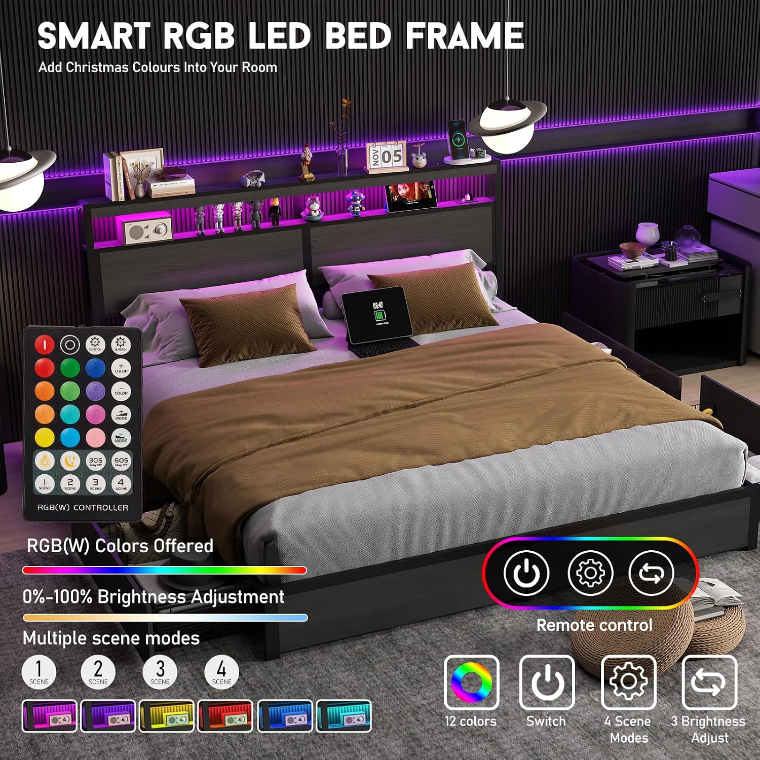 Rama łóżka w rozmiarze King Si – King Size Bed Frame With Storage Drawers recenzja i cena