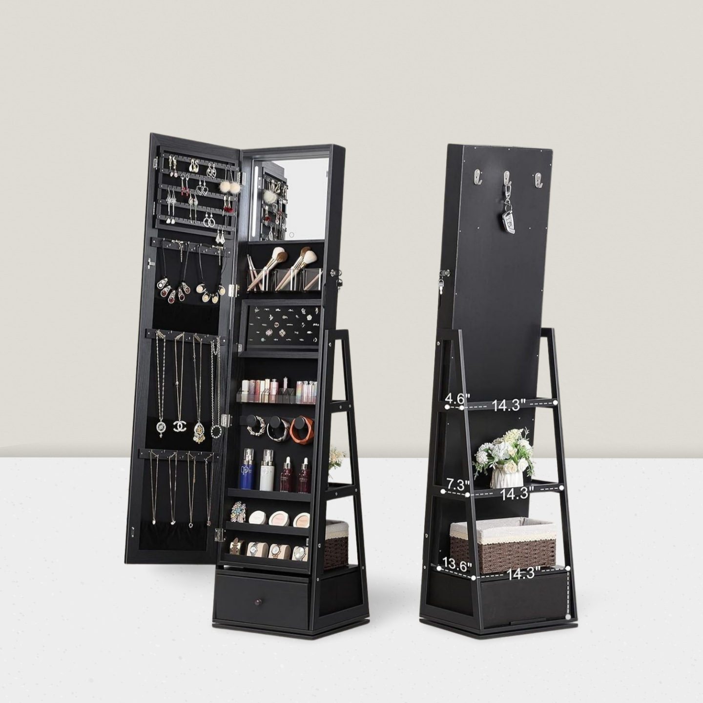Lustro na całej długości do ga – Full Length Mirror Jewelry Armoire recenzja i cena