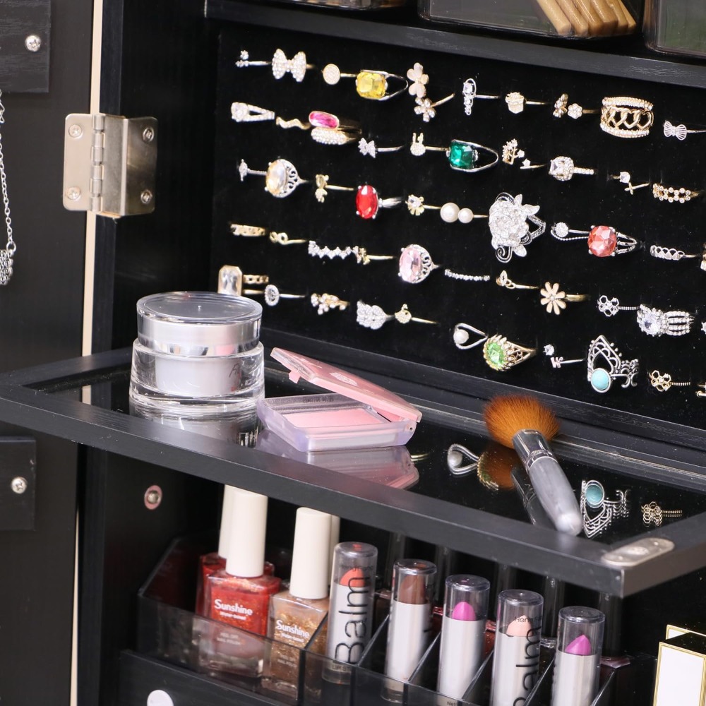 Zamykana na klucz stojąca szaf – Full Length Mirror Jewelry Armoire recenzja i cena