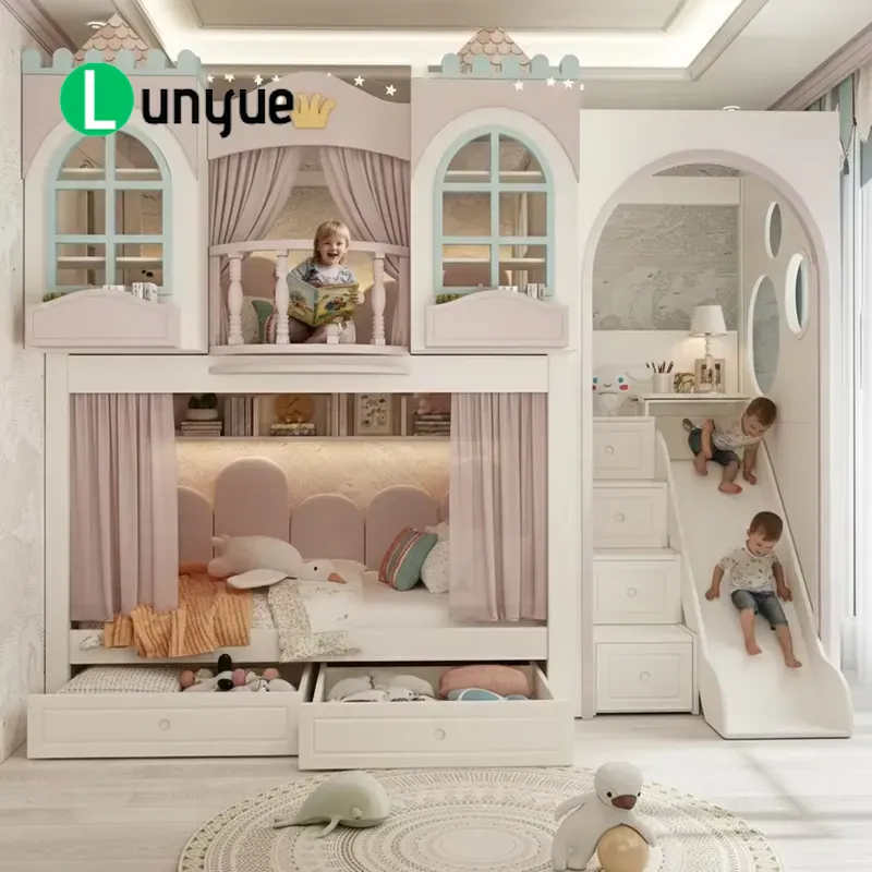 Ankke – łóżko piętrowe w kszta – Bunk Bed With Stairs And Slide recenzja i cena