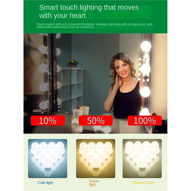 Lampa LED do toaletki, ładowan – Dressing Table Vanity With Lighted Mirror recenzja i cena