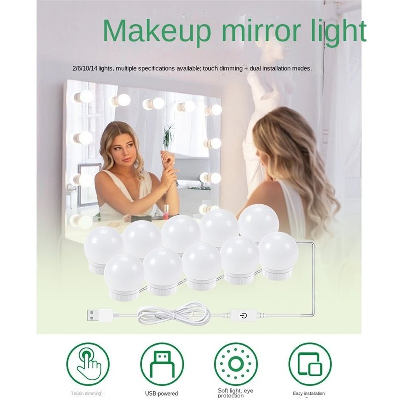 Lampa LED do toaletki, ładowan – Dressing Table Vanity With Lighted Mirror recenzja i cena
