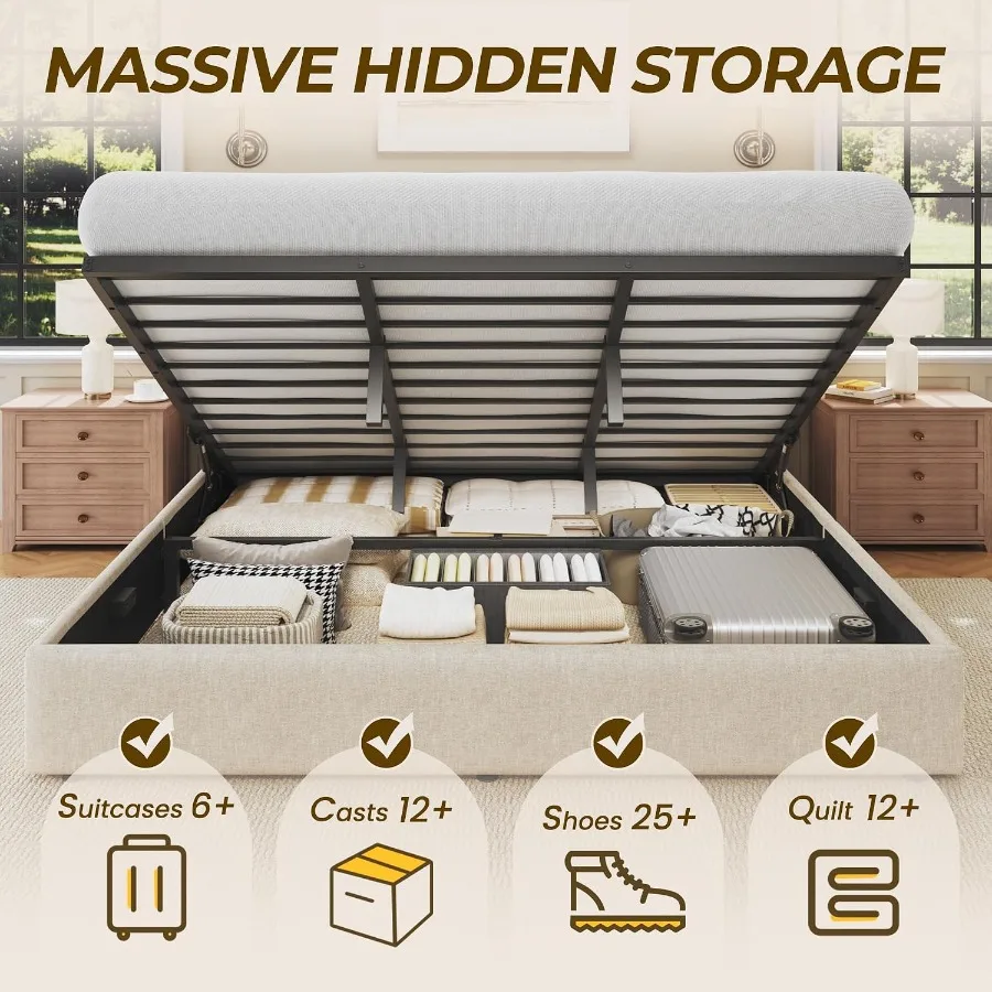 Rama łóżka z podwyższonym pozi – Gas Lift Storage Bed Hydraulic recenzja i cena