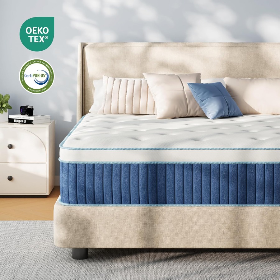 12-calowy hybrydowy materac Qu – Memory Foam Mattress In A Box Queen recenzja i cena